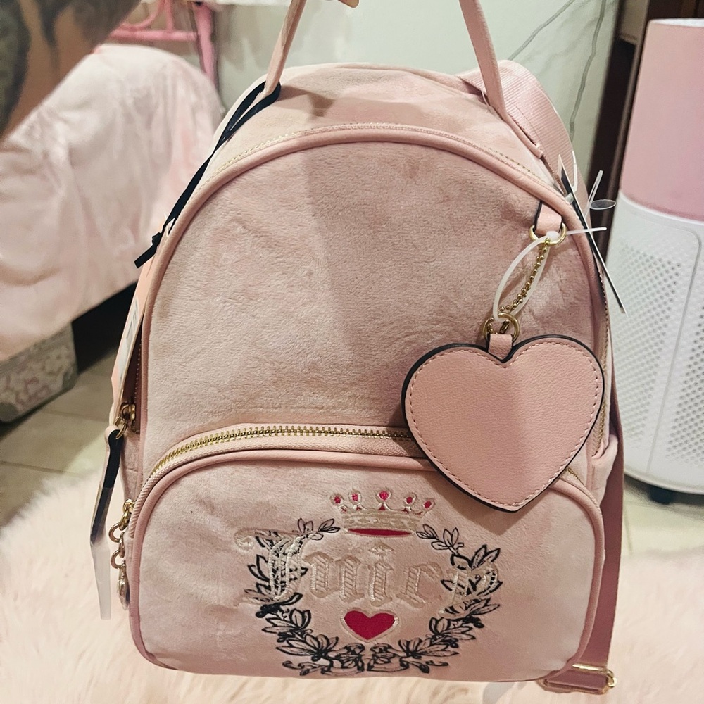 Juicy Couture Blush Pink Heart Backpack